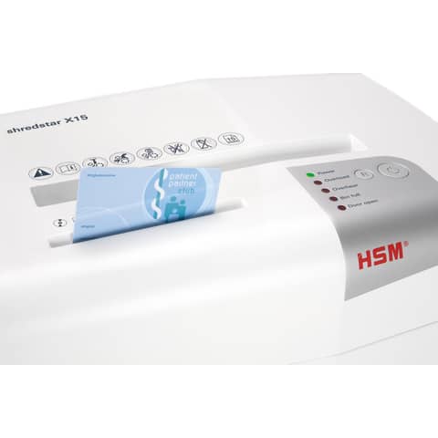 Distruggidocumenti uso moderato HSM Shredstar X15 + utensile taglio CD - 26L P-4- taglio a frammenti 4x37 mm 1030121